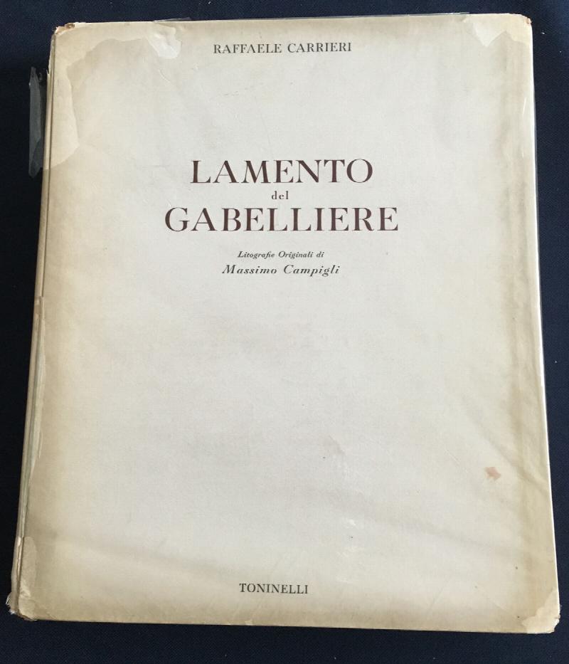 Il Lamento del Gabelliere: 10 black and white Original Lithographs ...